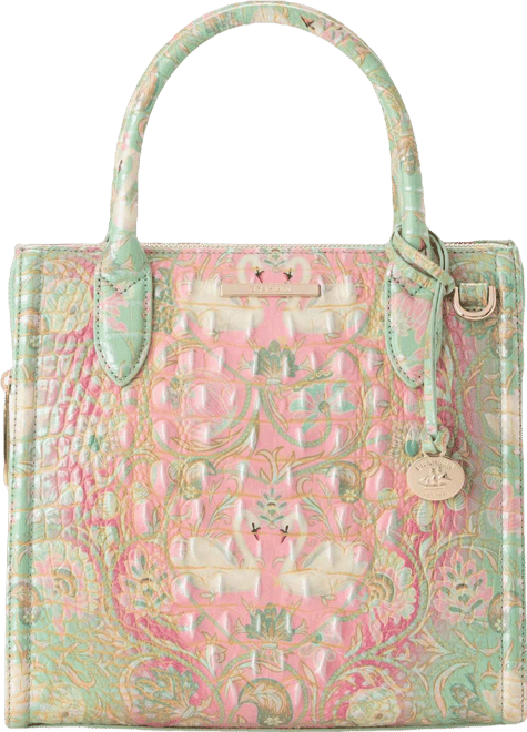 Caroline Melbourne Embossed Leather Satchel Bag