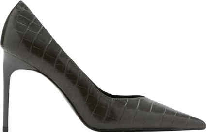 Women's Croc-Effect Heeled Shoes