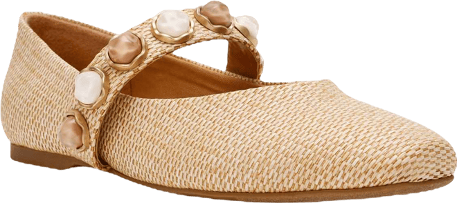 Women's Mission Embellished Buckle Strap Mary Jane Flats