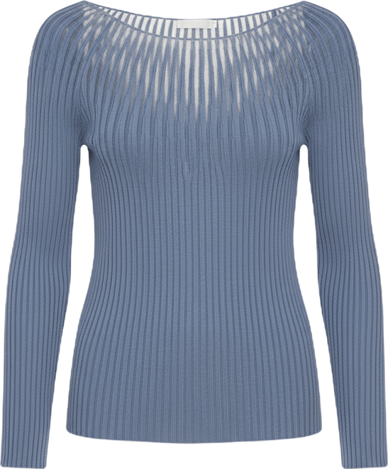 Women's Collared Knit Long Sleeve Boat Neck Sweater