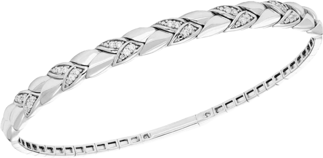 Diamond Bangle Bracelet (1/4 ct. t.w.) in Sterling Silver