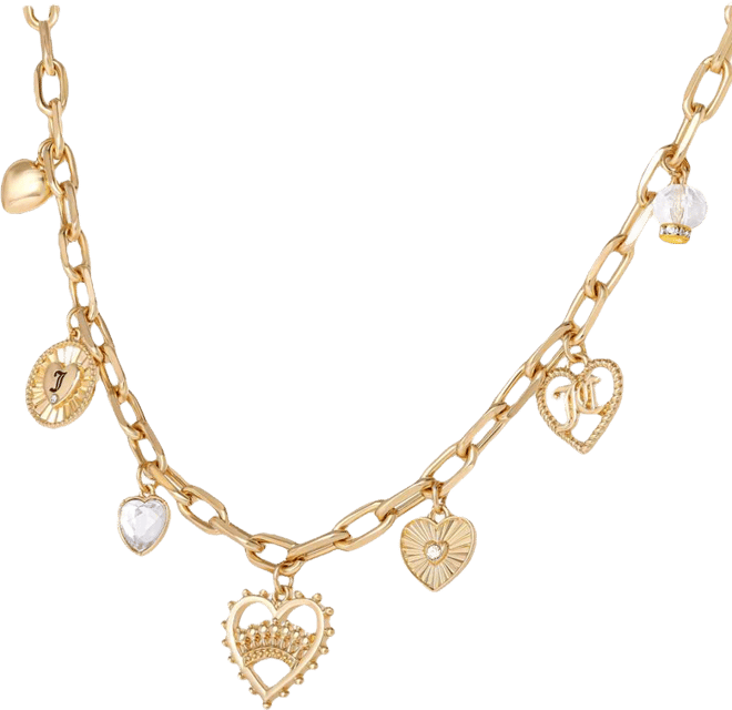 Heart Juicy Logo Charm Necklace