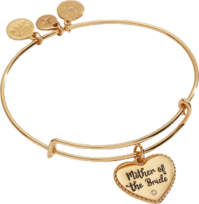 Mother Of The Bride Heart Bangle Bracelet