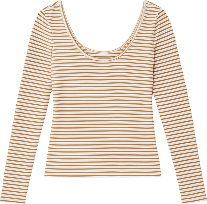 Women's Striped Double-Scoop Top, Macy's Exclusive