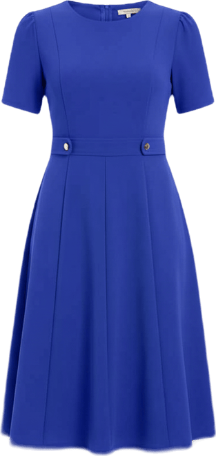 Women's Side Tab Crewneck A-Line Dress