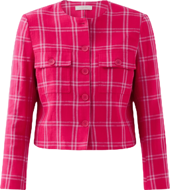 Women's Linen Check Blazer