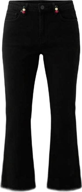 Women's Ankle Beads Denim Pant