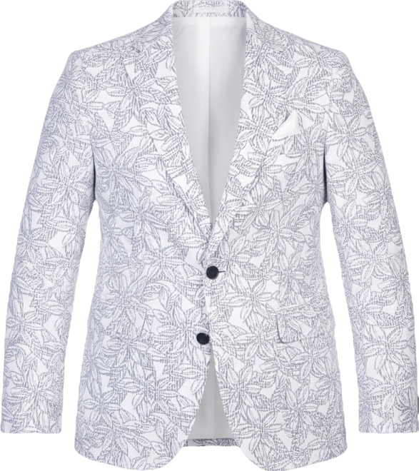 Men's Floral Striped Unlined Sport Coat