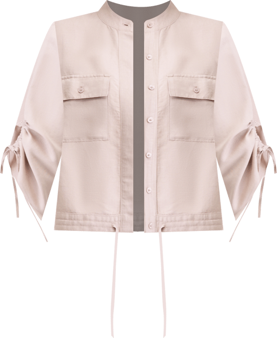 Women's Tie-Sleeve Chambray Tie-Waist Blouse, Macy's Exclusive