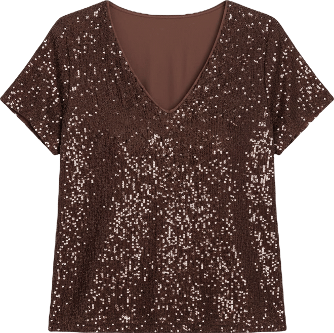 Women's Textured V-Neck Top