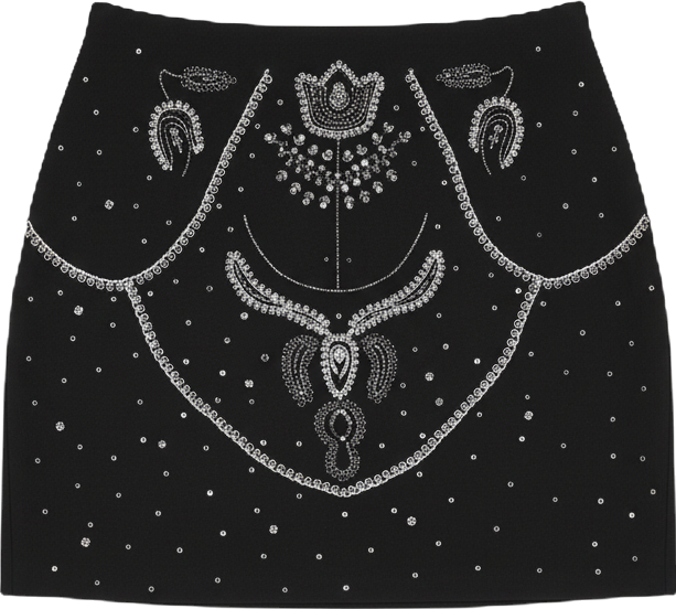 Women's Embroidered Mini Skirt