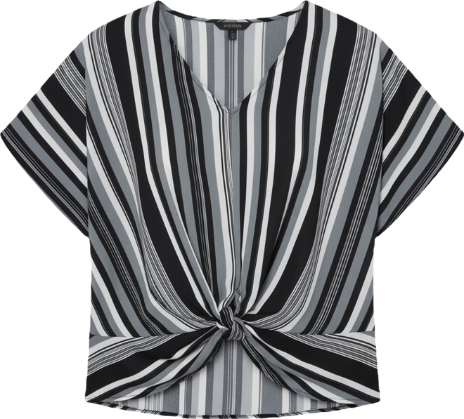 Women's Knot Front Dolman Sleeve Blouse