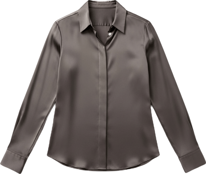 Women's Elegant Silhouette Silk Shirt