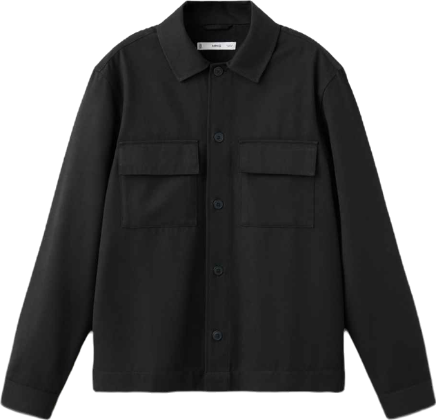 Men's Pockets Flannel Overshirt