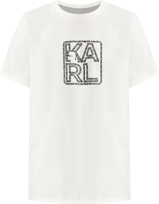 Men's Solid Logo Tape Crewneck T-Shirt