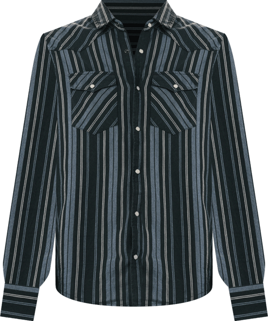 Men's Sierra Striped Western Spread Collar Shirt