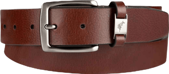 Men's Cassic Logo Ornament Leather Belt