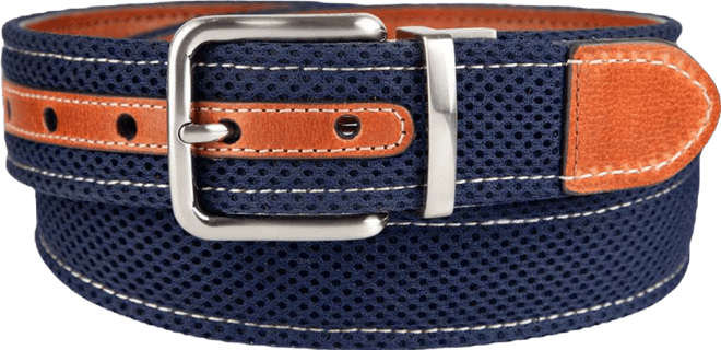 Men's Two-In-One Reversible Leather Perforated Belt