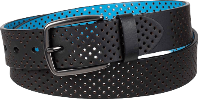 Men's Perforated Casual Leather Belt
