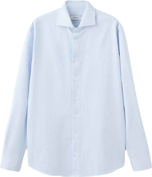 Men's Striped-Print Slim-Fit Dress Shirt