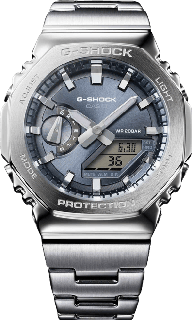 Men's Japanese Quartz Silver-Tone Stainless Steel Watch, 44.4mm