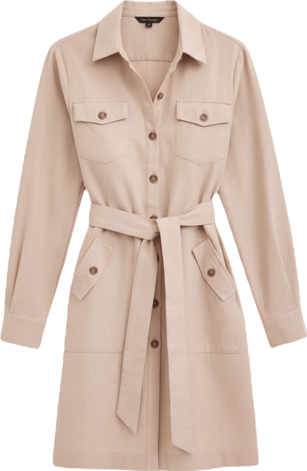 Women's Long-Sleeve Belted Shirtdress, Macy's Exclusive
