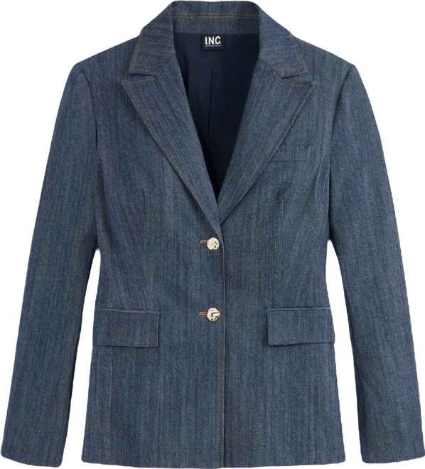 Women's Hourglass Cotton Denim Blazer, Macy's Exclusive