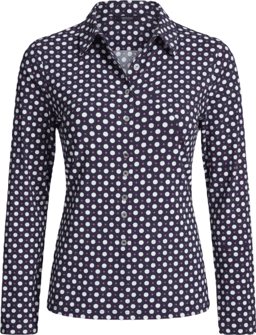 Women's Double Dot Long-Sleeve Button Down Shirt