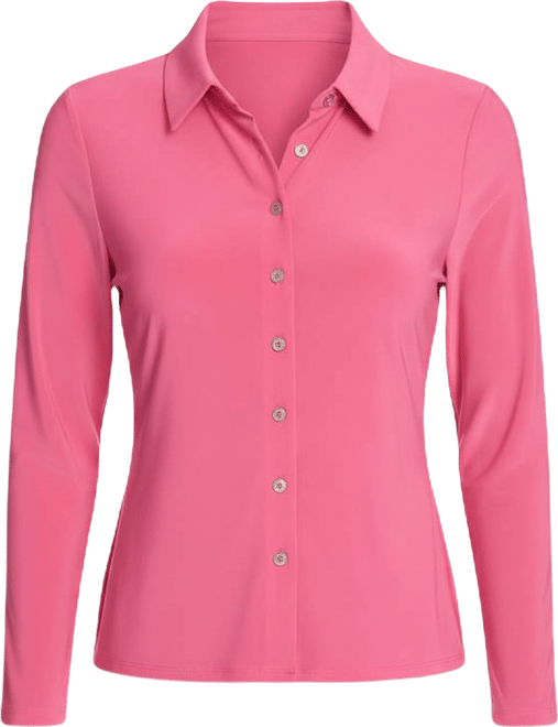 Women's Long-Sleeve Collared Shirt