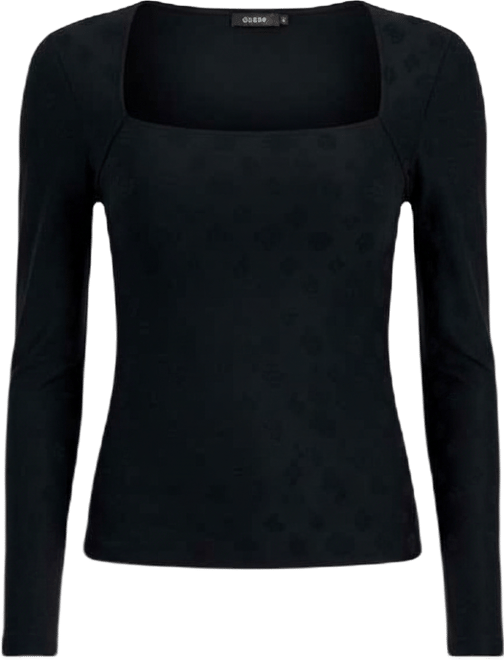 Women's Elleona Jacquard Square-Neck Top