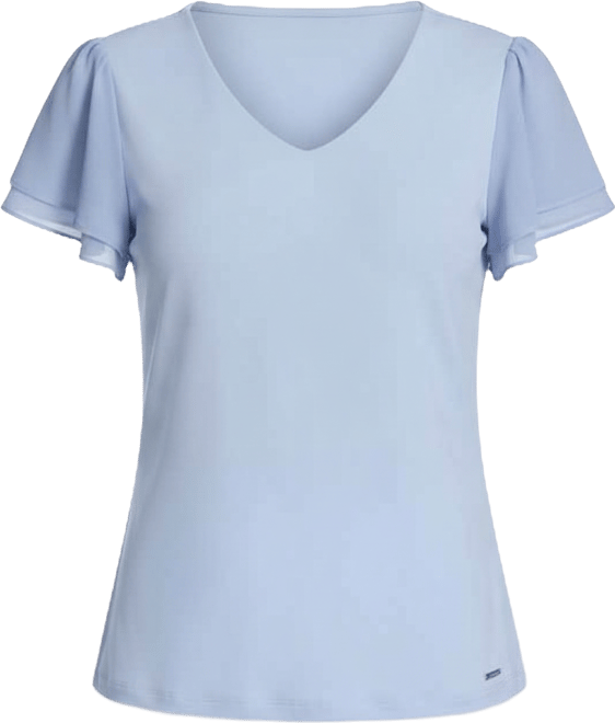 Women's Solid V-Neck Blouse