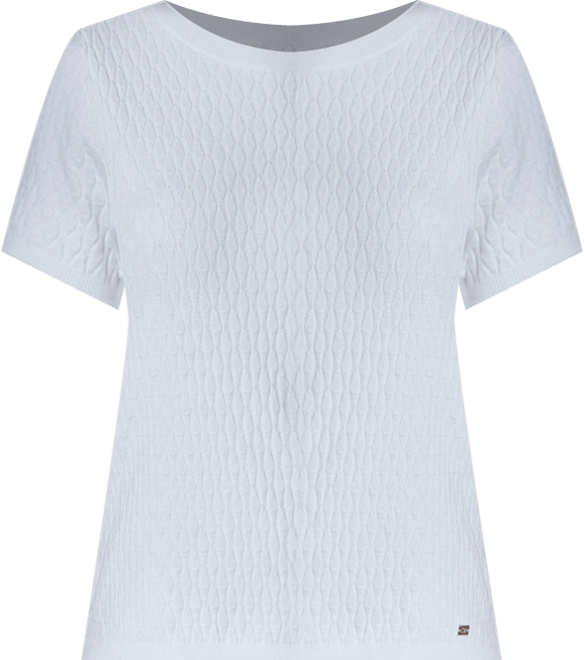 Women's Textured Short-Sleeve Sweater