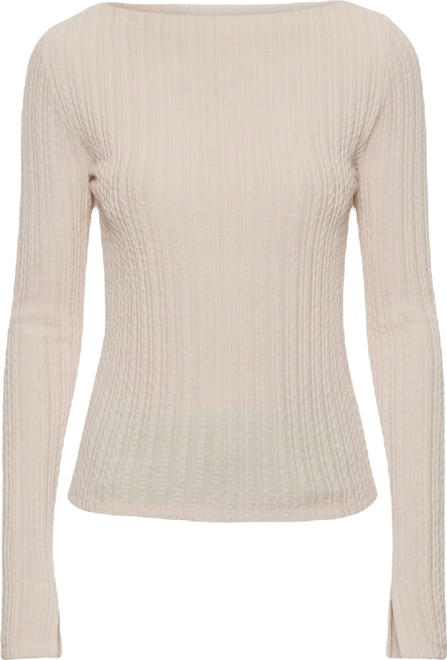Women's Textured Boat Neck Top