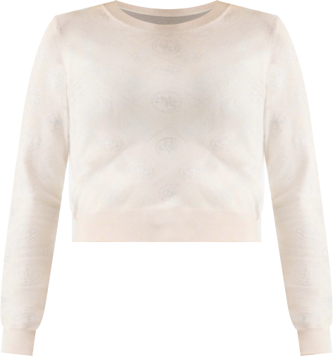 Women's Long-Sleeve Crewneck Rhinestones 4G Sweater