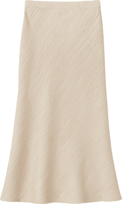 Women's Silk Textured Pull-On Skirt