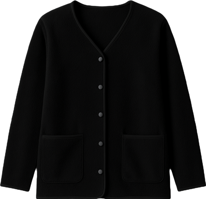 Women's V-Neck Snap Front Jacket, Regular And Petites
