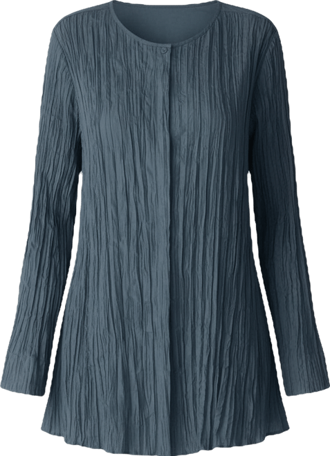 Women's Round Neck Long Shirt, Regular And Petites