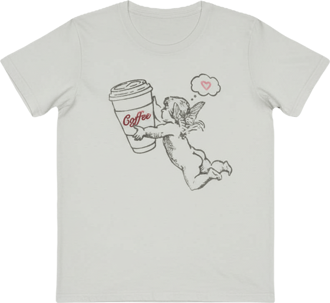 Women's Cherub Coffee Crewneck T-Shirt