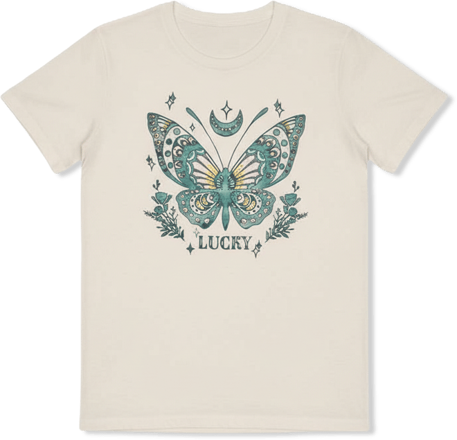 Women's Tattoo Butterfly Crewneck T-Shirt