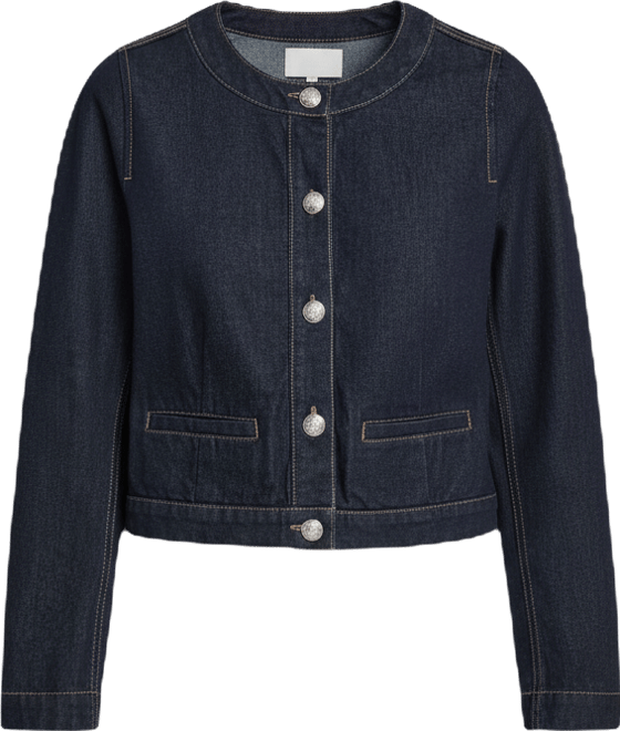 Women's Crewneck Denim Jacket