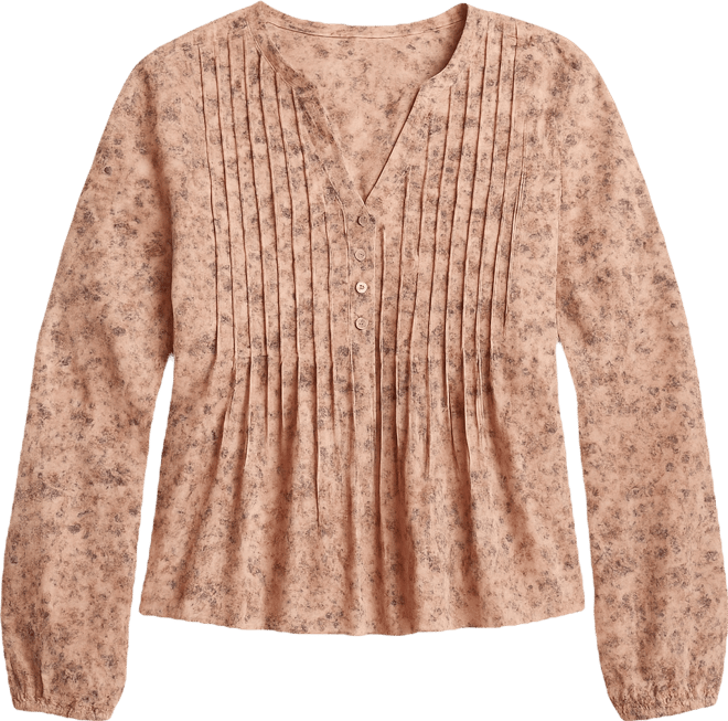 Women's Pintuck Long-Sleeve Top