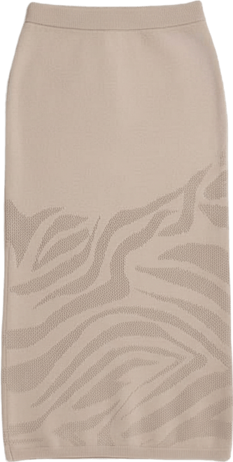 Women's Engineered Zebra Pointelle Skirt