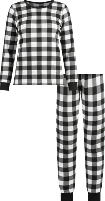 Women's SizeTwo Piece Cotton Plaid Holiday Pajamas