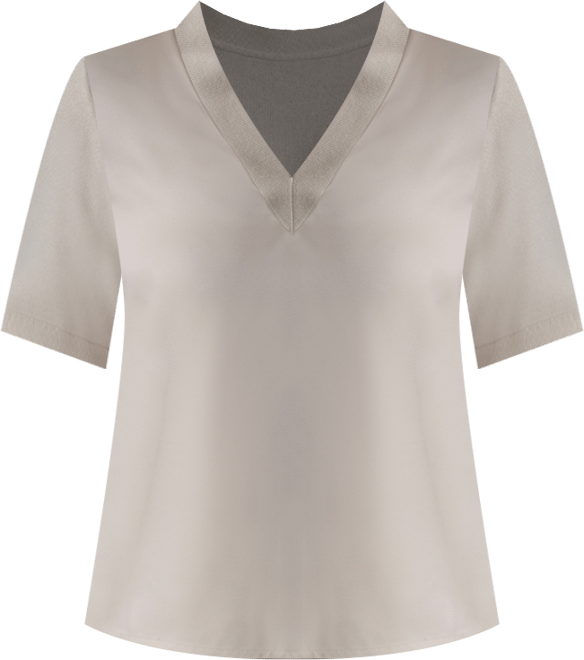 Women's V-Neck Short-Sleeves Sweater