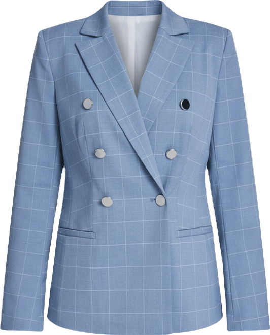 Women's Windowpane Double Breast Jacket