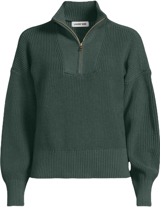 Women's Petite Drifter Shaker Wedge Quarter Zip Sweater