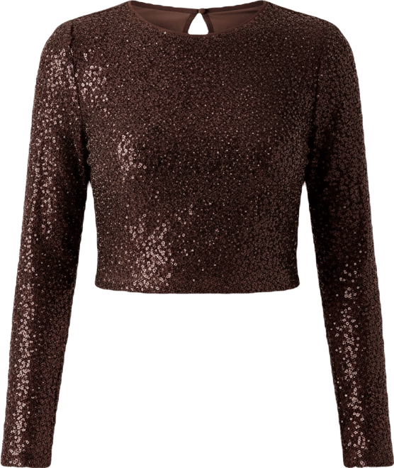 Women's Long-Sleeve Jessie Sequin Top