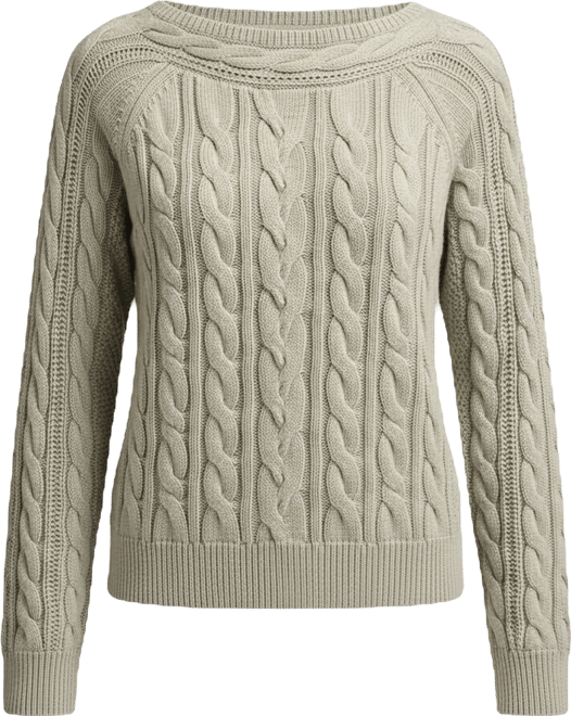 Women's Boat Neck Cable Sweater