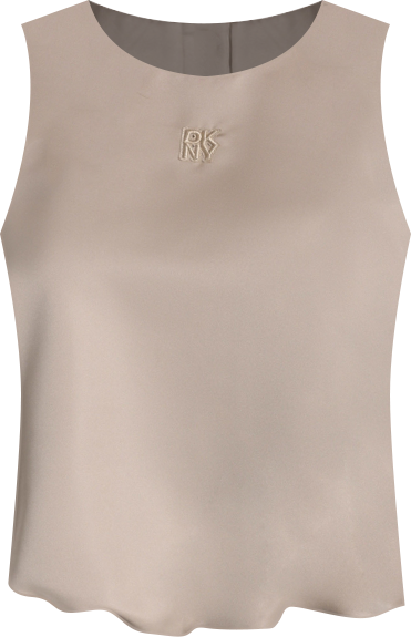 Women's Sleeveless Rhinestone Button Bubble Top