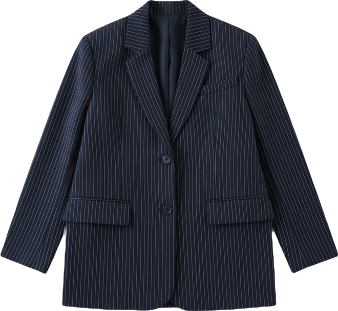 Women's Premium Pinstripe Oversized Blazer